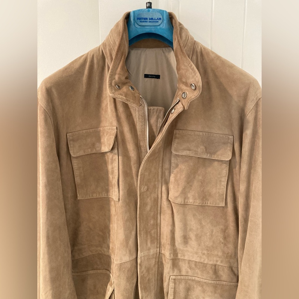 Peter Millar Men's Suede Traveller Field Jacket in Tan $2498